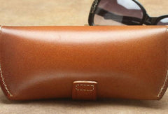 Handmade Genuine Leather Glasses Case Box Wallet Bag For Mens