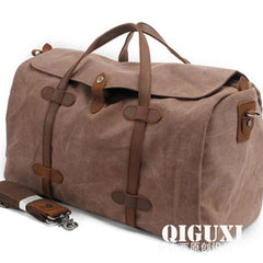 Mens Waxed Canvas Overnight Bag Canvas Weekender Bag Canvas Travel Bag for Men