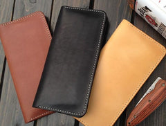 Handmade Leather Wallet Mens Clutch Wallet Cool Wallet Long Wallets for Men