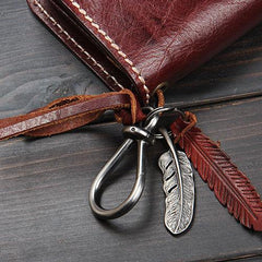 Handmade Leather Mens Chain Biker Wallet Cool Leather Wallet Wrist Wallets for Men - iChainWallets