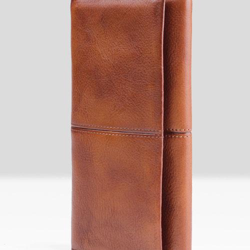 Handmade Leather Mens Cool Long Leather Wallet Bifold Clutch Wallet for Men - iChainWallets