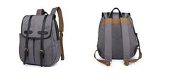 Mens Canvas Leather Backpacks Canvas Travel Backpack Canvas School Backpack for Men