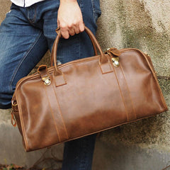 Cool Leather Mens Overnight Bags Weekender Bag Vintage Travel Bags Duffle Bag for Men