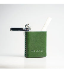 Leather Portable Ashtray Mens Travel Aluminium Ashtray Pocket Cool Ashtray Lighter for Men