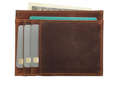 RFID Mens Leather Card Wallet Card Holder Front Pocket Wallet For Men