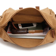 Green Waterproof CANVAS Mens 14'' Side Bag Khaki Messenger Bag FOR MEN