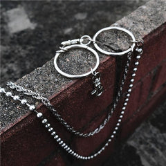 Cool Stainless Steel Mens Double Wallet Chain Pants Chain Jeans Chain Jean Chain For Men