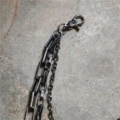 Badass Men's Triple Long Wallet Chain Pants Chain Trendy Biker Wallet Chain For Men
