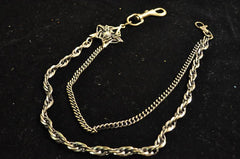 Badass Men's Brass Double Spider Long Wallet Chain Pants Chain Biker Wallet Chain For Men