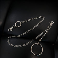 Fashion Womens Mens Silver Ring Simple Long Wallet Chain Pants Chain Biker Wallet Chain For Men