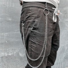 ZJ Badass Punk Mens Long Three Layer Jeans Chain Jean Chain Pants Chain Wallet Chain for Men