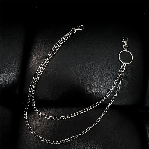 chain wallet chain​ Badass Double Wallet Chain Mens Double Layers Pants Chain Long Wallet Chain For Men 
