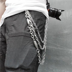 Badass Punk Mens Triple Long Bullet Wallet Chain Pants Chain Jeans Chain Jean Chain For Men