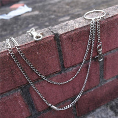 Fashion Mens Womens Long Double Layer Pants Chain Wallet Chain For Men