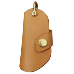 Brown Mens Leather Keyholders Cool Handmade KeyChains Car Key Holders KeyRing for Men