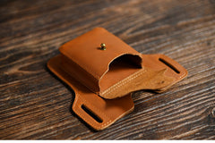 Best LEATHER MENS Cigarette Pack Holder Cell Phone Holster Coffee Belt Pouch FOR MEN