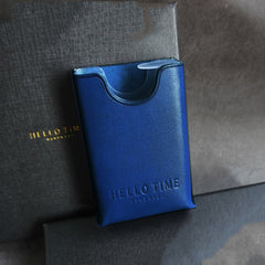 Best Blue Leather BIC J3 Case BIC J5 Case For Men