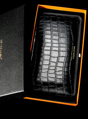 Best Leather&Cedar Mens 5pcs Cigar Cases Alligator Pattern Leather Cigar Cases for Men