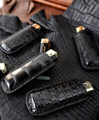 Bic Crocodile Skin Lighter Case Leather Bic Lighter Holder Crocodile Skin Bic Lighter Covers For Men