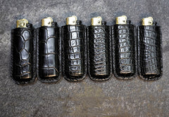 Bic Crocodile Skin Lighter Case Leather Bic Lighter Holder Crocodile Skin Bic Lighter Covers For Men
