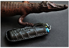 Blue Bic Crocodile Skin Lighter Case Leather Bic Lighter Holder Crocodile Skin Bic Lighter Covers For Men