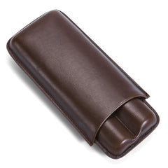 Coffee Eco Leather Mens 2pcs Cigar Case Leather Cigar Cases for Men