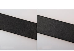 Black Handmade Leather Belts Minimalist Mens Silver Black Leather Belts for Men