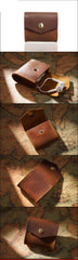 Black Small Card Holder Leather Men's Wallet Coin Holder Brown Charge Holder Small Wallet For Men