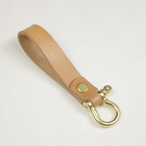 Black Leather Keychain Key Holder Minimalist Handmade Leather Car Key Ring for Men