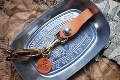 Leather Keychain With Belt Loop Handmade KeyChains Key Holders Key Chains Key Ring for Men