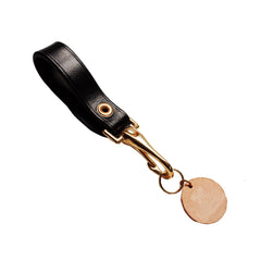 Beige Leather Keychain With Belt Loop Handmade KeyChains Key Holders Key Chain Key Ring for Men