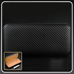 Black Leather&Cedar Mens 4pcs Cigar Case Leather Cigar Cases for Men