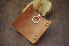 Mens Leather Keyholder With Clip Handmade KeyChains Car Key Holders KeyRing for Men