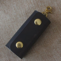 Mens Leather Keyholder With Clip Handmade KeyChains Car Key Holders KeyRing for Men