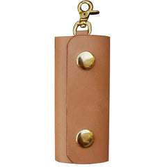 Beige Mens Leather Keyholders With Clip Handmade KeyChains Car Key Holders KeyRing for Men