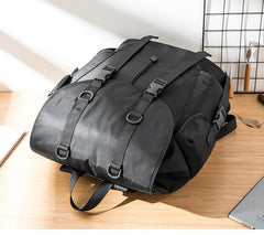 Stylish Black Nylon Mens 15 inches Travel Backpacks Laptop Backpack College Bag for men
