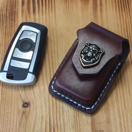 car key fob cover auto key case Handmade Leather Car Key Case Mens Car Key Holder with Belt Loop/Belt Clip