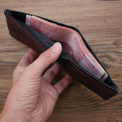 Black Denim Wallet Denim Mens Slim billfold Wallet Denim Bifold Wallets For Men