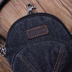 Blue Unique Denim Cap Mini Shoulder Bags Belt Pouch Denim Cap Waist Purse Phone Messenger Bag