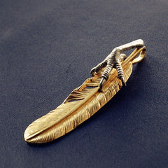 Brass Feather Keyring Moto KeyChain Feather Hook Keyrings Moto Key Holders Key Chain Key Rings for Men