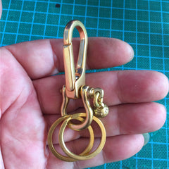 Brass Keyrings Key Chains Gold Keyring Key Holders with Hook Brass Key Chain Key Ring for Men