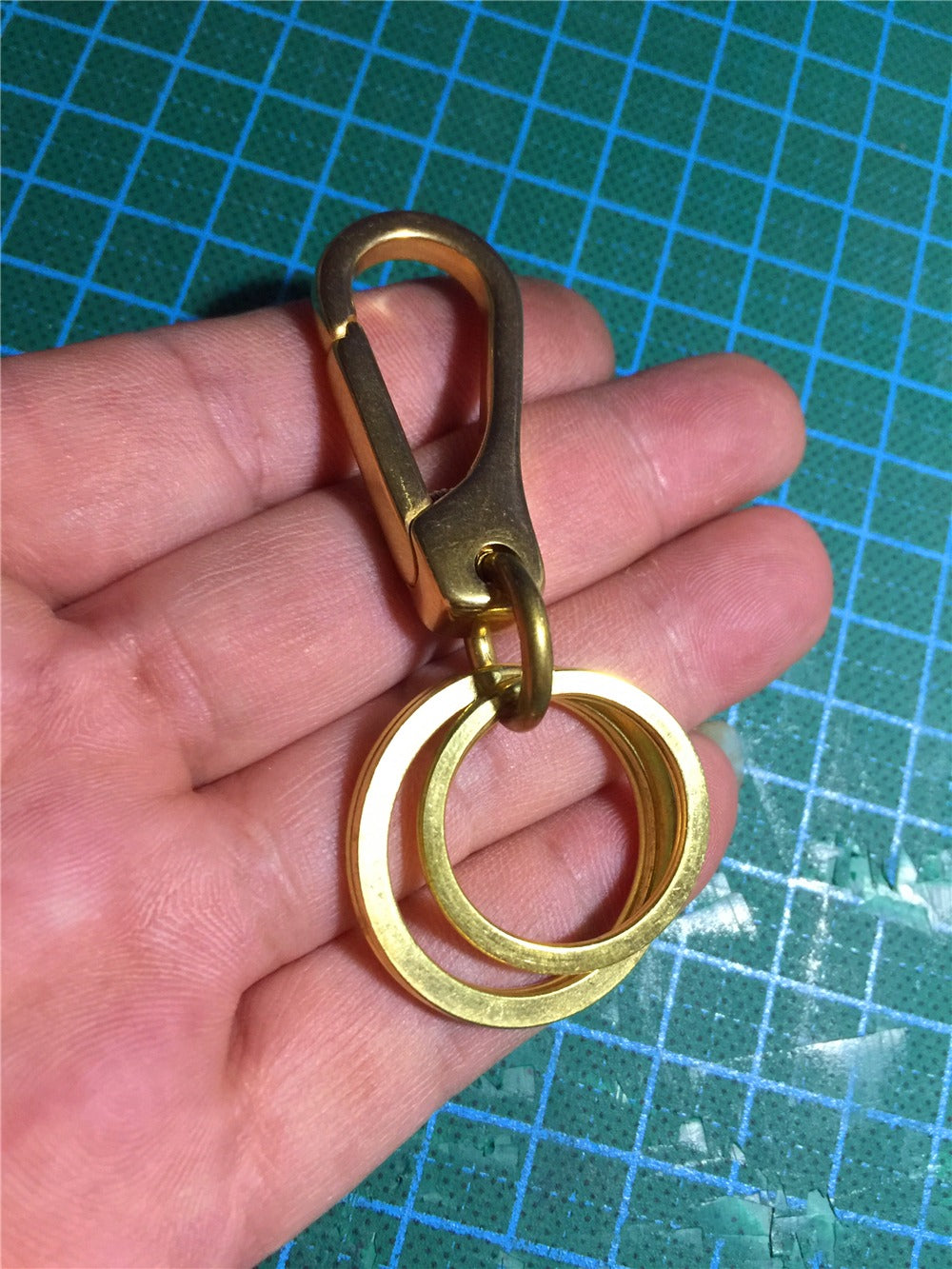 Brass Keyrings Key Chains Gold Keyring Key Holders with Hook Brass Key Chain Key Ring for Men