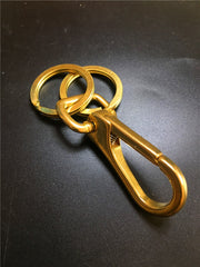 Brass Keyrings Key Chains Gold Keyring Key Holders with Hook Brass Key Chain Key Ring for Men