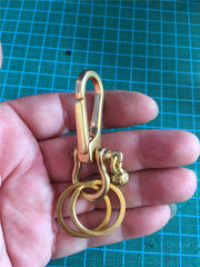 Brass Keyrings Key Chains Gold Keyring Key Holders with Hook Brass Key Chain Key Ring for Men