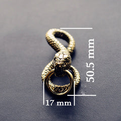 Brass Snake Keyring Moto KeyChain Snake Hook Keyrings Moto Key Holders Key Chain Key Rings for Men