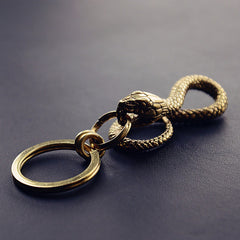 Brass Snake Keyring Moto KeyChain Snake Hook Keyrings Moto Key Holders Key Chain Key Rings for Men