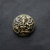 Brass Wallet Conchos Ganesha Conchos Button Brass Conchos Screw Back Decorate Concho Ganesha Biker Wallet Concho - Front View
