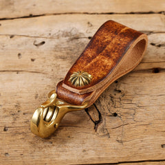 Leather Belt Loop for Keychains Key Holder Leather Belt Key Chain Clip