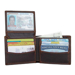Black Leather Billfold Wallet for Men Black Bifold Wallet Coffee Leather Small Wallet For Men