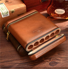Best Leather&Cedar Mens 6pcs Cigar Cases Leather Cigar Cases for Men